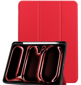 NoXx NoXx iPad Pro 2024 (11 inch) Hoesje Met Uitsparing Apple Pencil - Rood