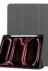 NoXx Hoesje Geschikt voor iPad Pro 2024 (11 inch) Hoesje Case Hard Cover Hoes Book Case Met Uitsparing Geschikt voor Apple Pencil - Grijs