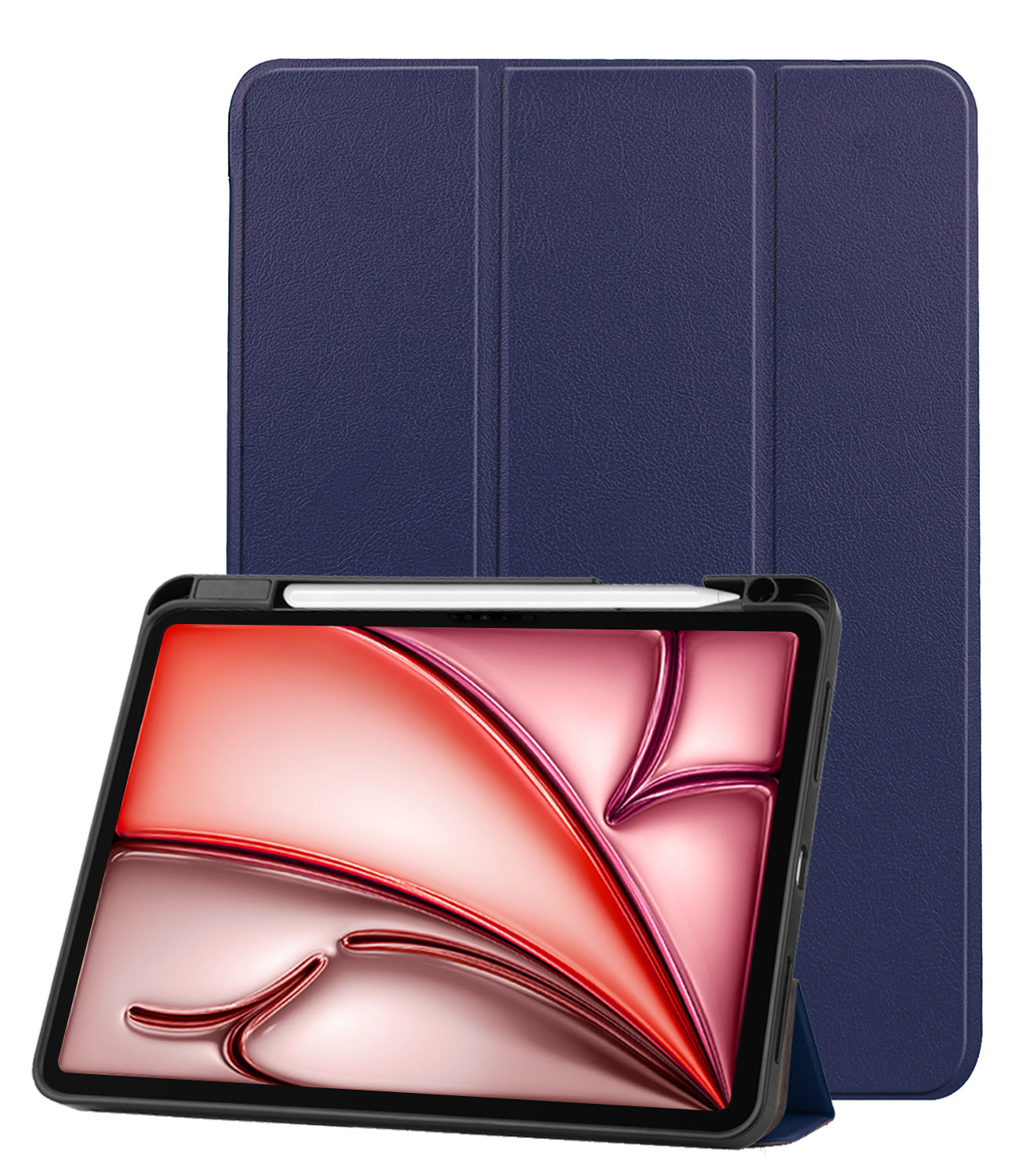 NoXx Hoesje Geschikt voor iPad Air 6 (13 inch) Hoesje Case Hard Cover Hoes Book Case Met Uitsparing Geschikt voor Apple Pencil - Donkerblauw