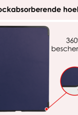 NoXx Hoesje Geschikt voor iPad Air 6 (13 inch) Hoesje Case Hard Cover Hoes Book Case Met Uitsparing Geschikt voor Apple Pencil - Donkerblauw