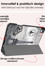 NoXx Hoesje Geschikt voor iPad Air 6 (13 inch) Hoesje Case Hard Cover Hoes Book Case Met Uitsparing Geschikt voor Apple Pencil - Eiffeltoren
