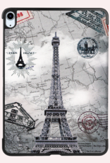 NoXx Hoesje Geschikt voor iPad Air 6 (13 inch) Hoesje Case Hard Cover Hoes Book Case Met Uitsparing Geschikt voor Apple Pencil - Eiffeltoren
