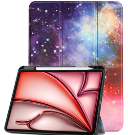 NoXx NoXx iPad Air 6 (13 inch) Hoesje Met Uitsparing Apple Pencil - Galaxy