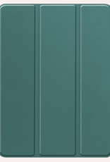 NoXx Hoesje Geschikt voor iPad Pro 2024 (13 inch) Hoesje Case Hard Cover Hoes Book Case Met Uitsparing Geschikt voor Apple Pencil Met Screenprotector - Donkergroen