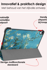 NoXx Hoesje Geschikt voor iPad Air 6 (11 inch) Hoesje Case Hard Cover Hoes Book Case Met Screenprotector - Bloesem