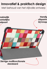 NoXx Hoesje Geschikt voor iPad Air 6 (11 inch) Hoesje Case Hard Cover Hoes Book Case Met Screenprotector - Blokken