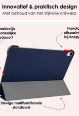 NoXx Hoesje Geschikt voor iPad Air 6 (11 inch) Hoesje Case Hard Cover Hoes Book Case Met Screenprotector - Donkerblauw