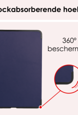 NoXx Hoesje Geschikt voor iPad Air 6 (11 inch) Hoesje Case Hard Cover Hoes Book Case Met Screenprotector - Donkerblauw