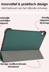 NoXx Hoesje Geschikt voor iPad Air 6 (11 inch) Hoesje Case Hard Cover Hoes Book Case Met Screenprotector - Donkergroen