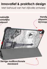 NoXx Hoesje Geschikt voor iPad Air 6 (11 inch) Hoesje Case Hard Cover Hoes Book Case Met Screenprotector - Eiffeltoren