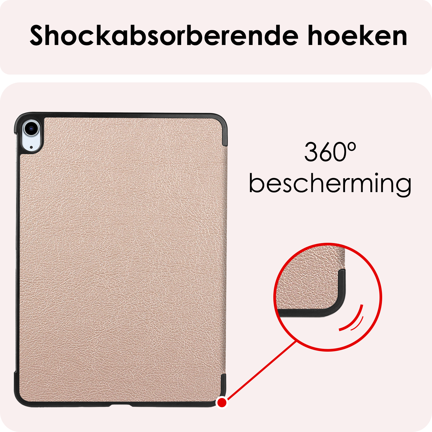 NoXx Hoesje Geschikt voor iPad Air 6 (11 inch) Hoesje Case Hard Cover Hoes Book Case Met Screenprotector - Goud