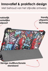 NoXx Hoesje Geschikt voor iPad Air 6 (11 inch) Hoesje Case Hard Cover Hoes Book Case Met Screenprotector - Graffity