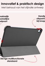 NoXx Hoesje Geschikt voor iPad Air 6 (11 inch) Hoesje Case Hard Cover Hoes Book Case Met Screenprotector - Grijs