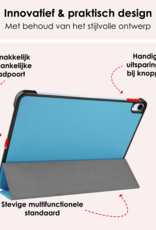 NoXx Hoesje Geschikt voor iPad Air 6 (11 inch) Hoesje Case Hard Cover Hoes Book Case Met Screenprotector - Lichtblauw
