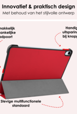 NoXx Hoesje Geschikt voor iPad Air 6 (11 inch) Hoesje Case Hard Cover Hoes Book Case Met Screenprotector - Rood