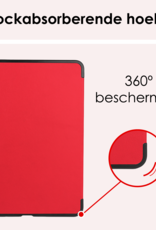 NoXx Hoesje Geschikt voor iPad Air 6 (11 inch) Hoesje Case Hard Cover Hoes Book Case Met Screenprotector - Rood