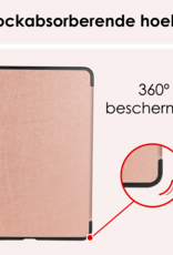 NoXx Hoesje Geschikt voor iPad Air 6 (11 inch) Hoesje Case Hard Cover Hoes Book Case Met Screenprotector - Rosé goud