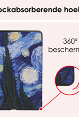 NoXx Hoesje Geschikt voor iPad Air 6 (11 inch) Hoesje Case Hard Cover Hoes Book Case Met Screenprotector - Sterrenhemel