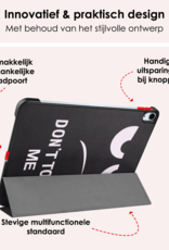 NoXx Hoesje Geschikt voor iPad Air 6 (11 inch) Hoesje Case Hard Cover Hoes Book Case Met Screenprotector - Don't Touch Me