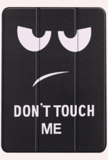 NoXx Hoesje Geschikt voor iPad Air 6 (11 inch) Hoesje Case Hard Cover Hoes Book Case Met Screenprotector - Don't Touch Me