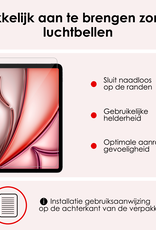 NoXx Hoesje Geschikt voor iPad Air 6 (11 inch) Hoesje Case Hard Cover Hoes Book Case Met Uitsparing Geschikt voor Apple Pencil Met Screenprotector - Lichtblauw