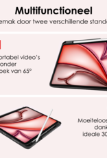 NoXx Hoesje Geschikt voor iPad Air 6 (13 inch) Hoesje Case Hard Cover Hoes Book Case Met Uitsparing Geschikt voor Apple Pencil Met Screenprotector - Donkergroen