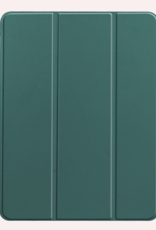 NoXx Hoesje Geschikt voor iPad Air 6 (13 inch) Hoesje Case Hard Cover Hoes Book Case Met Uitsparing Geschikt voor Apple Pencil Met Screenprotector - Donkergroen