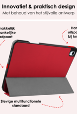 NoXx Hoesje Geschikt voor iPad Air 6 (13 inch) Hoesje Case Hard Cover Hoes Book Case Met Uitsparing Geschikt voor Apple Pencil Met Screenprotector - Rood
