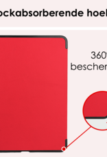 NoXx Hoesje Geschikt voor iPad Air 6 (13 inch) Hoesje Case Hard Cover Hoes Book Case Met Uitsparing Geschikt voor Apple Pencil Met Screenprotector - Rood