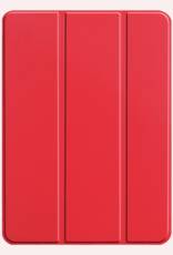NoXx Hoesje Geschikt voor iPad Pro 2024 (13 inch) Hoesje Case Hard Cover Hoes Book Case Met Screenprotector - Rood