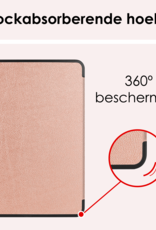 NoXx Hoesje Geschikt voor iPad Pro 2024 (11 inch) Hoesje Case Hard Cover Hoes Book Case Met Screenprotector - Rosé goud