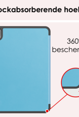 NoXx Hoesje Geschikt voor iPad Pro 2024 (11 inch) Hoesje Case Hard Cover Hoes Book Case Met Uitsparing Geschikt voor Apple Pencil Met Screenprotector - Lichtblauw
