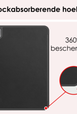 NoXx Hoesje Geschikt voor iPad Pro 2024 (11 inch) Hoesje Case Hard Cover Hoes Book Case Met Uitsparing Geschikt voor Apple Pencil Met Screenprotector - Zwart