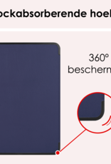 NoXx Hoesje Geschikt voor iPad Pro 2024 (13 inch) Hoesje Case Hard Cover Hoes Book Case Met Screenprotector - Donkerblauw