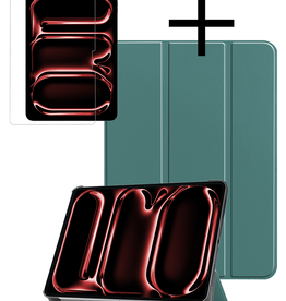 NoXx NoXx iPad Pro 2024 (13 inch) Hoesje Met Screenprotector - Donkergroen