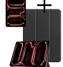 NoXx NoXx iPad Pro 2024 (13 inch) Hoesje Met Screenprotector - Zwart