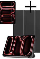 NoXx Hoesje Geschikt voor iPad Pro 2024 (11 inch) Hoesje Case Hard Cover Hoes Book Case Met Screenprotector - Zwart