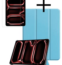 NoXx NoXx iPad Pro 2024 (11 inch) Hoesje Met Screenprotector - Lichtblauw