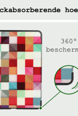 BASEY. Hoesje Geschikt voor iPad Air 6 (11 inch) Hoes Case Tablet Hoesje Tri-fold Met Screenprotector - Hoes Geschikt voor iPad Air 2024 (11 inch) Hoesje Hard Cover Bookcase Hoes - Blokken