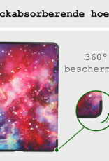 BASEY. Hoesje Geschikt voor iPad Air 6 (11 inch) Hoes Case Tablet Hoesje Tri-fold Met Screenprotector - Hoes Geschikt voor iPad Air 2024 (11 inch) Hoesje Hard Cover Bookcase Hoes - Galaxy