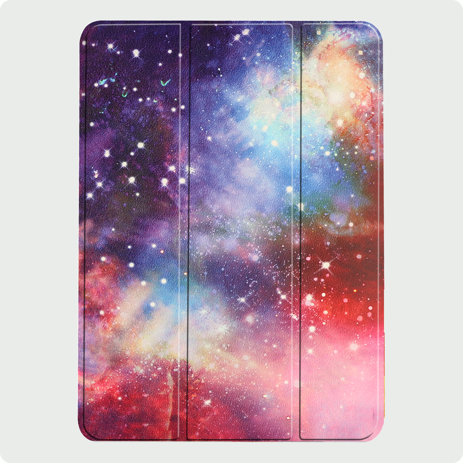 BASEY. Hoesje Geschikt voor iPad Air 6 (11 inch) Hoes Case Tablet Hoesje Tri-fold Met Screenprotector - Hoes Geschikt voor iPad Air 2024 (11 inch) Hoesje Hard Cover Bookcase Hoes - Galaxy