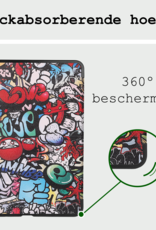 BASEY. Hoesje Geschikt voor iPad Air 6 (11 inch) Hoes Case Tablet Hoesje Tri-fold Met Screenprotector - Hoes Geschikt voor iPad Air 2024 (11 inch) Hoesje Hard Cover Bookcase Hoes - Graffity