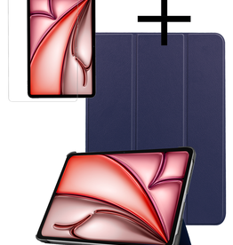 NoXx NoXx iPad Air 6 (13 inch) Hoesje Met Screenprotector - Donkerblauw
