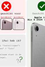 BASEY. Hoesje Geschikt voor iPad Air 6 (11 inch) Hoes Case Tablet Hoesje Tri-fold Met Uitsparing Geschikt voor Apple Pencil Met Screenprotector - Hoes Geschikt voor iPad Air 2024 (11 inch) Hoesje Hard Cover Bookcase Hoes - Donkergroen