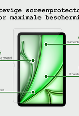 BASEY. Hoesje Geschikt voor iPad Air 6 (11 inch) Hoes Case Tablet Hoesje Tri-fold Met Uitsparing Geschikt voor Apple Pencil Met Screenprotector - Hoes Geschikt voor iPad Air 2024 (11 inch) Hoesje Hard Cover Bookcase Hoes - Don't Touch Me