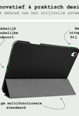 BASEY. Hoesje Geschikt voor iPad Air 6 (11 inch) Hoes Case Tablet Hoesje Tri-fold Met Uitsparing Geschikt voor Apple Pencil Met Screenprotector - Hoes Geschikt voor iPad Air 2024 (11 inch) Hoesje Hard Cover Bookcase Hoes - Zwart