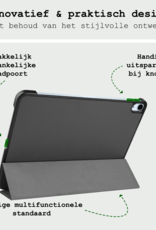 BASEY. Hoesje Geschikt voor iPad Air 6 (13 inch) Hoes Case Tablet Hoesje Tri-fold Met Screenprotector - Hoes Geschikt voor iPad Air 2024 (13 inch) Hoesje Hard Cover Bookcase Hoes - Grijs