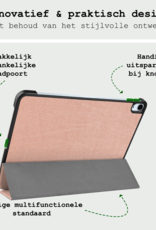 BASEY. Hoesje Geschikt voor iPad Air 6 (13 inch) Hoes Case Tablet Hoesje Tri-fold Met Screenprotector - Hoes Geschikt voor iPad Air 2024 (13 inch) Hoesje Hard Cover Bookcase Hoes - Rosé goud