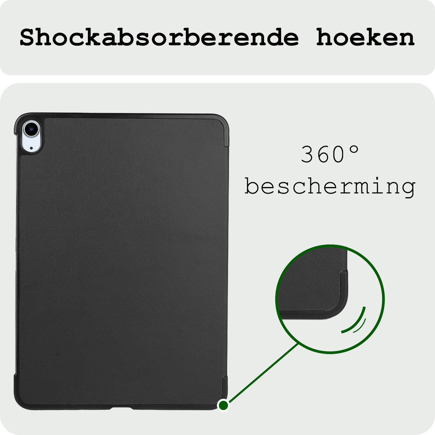 BASEY. Hoesje Geschikt voor iPad Air 6 (13 inch) Hoes Case Tablet Hoesje Tri-fold Met Screenprotector - Hoes Geschikt voor iPad Air 2024 (13 inch) Hoesje Hard Cover Bookcase Hoes - Zwart