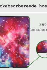 BASEY. Hoesje Geschikt voor iPad Air 6 (13 inch) Hoes Case Tablet Hoesje Tri-fold Met Uitsparing Geschikt voor Apple Pencil Met Screenprotector - Hoes Geschikt voor iPad Air 2024 (13 inch) Hoesje Hard Cover Bookcase Hoes - Galaxy